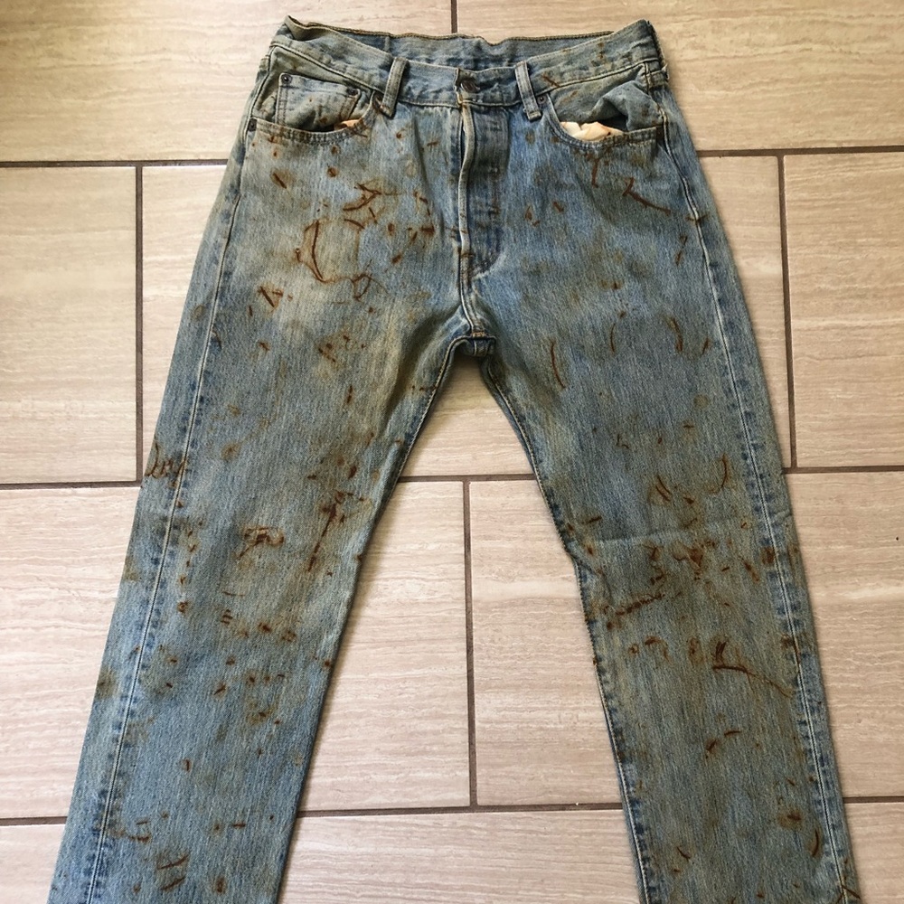 vintage iron/rust dyed levis 501